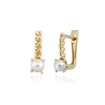 Toulon avec Perles Or Boucle d'oreille