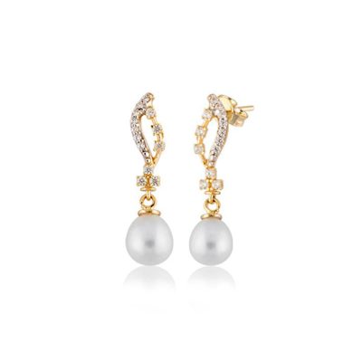 Tivoli with Pearls Gold Earring