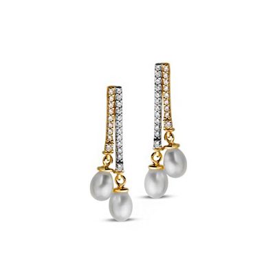 Thera avec Perles Or Boucle d'oreille