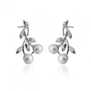 Terra Pearl White Gold Earring