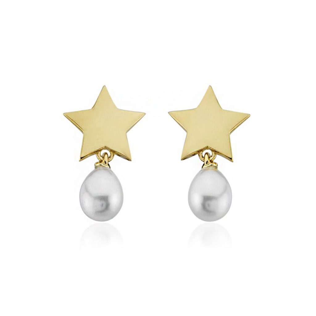 Stella Mia de Perles Or Boucle d&rsquo;Oreille