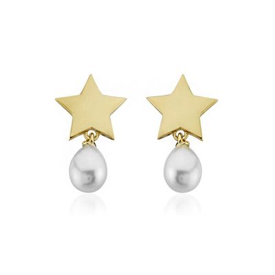 Stella Mia avec Perles Or Boucle d'oreille