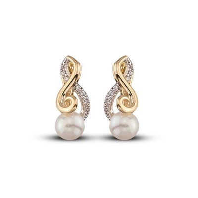 Sofia avec Perles Or Boucle d'oreille