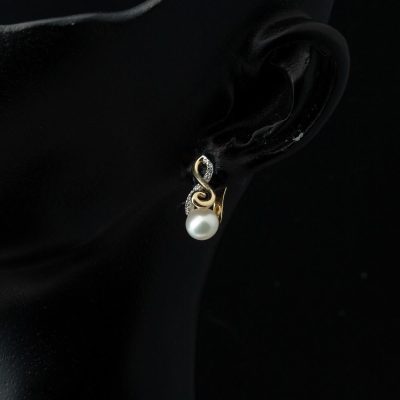 Sofia avec Perles Or Boucle d'oreille - 14K - 2.85g - EZ Gold