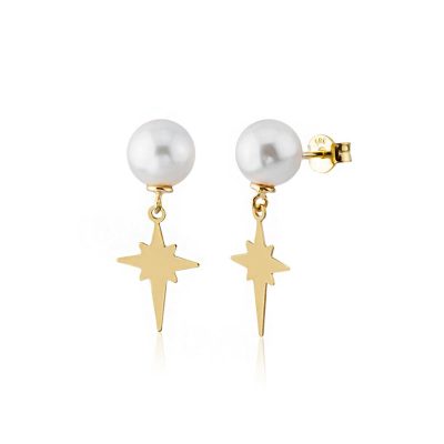 Polarstar de Perles Or Boucle d'Oreille