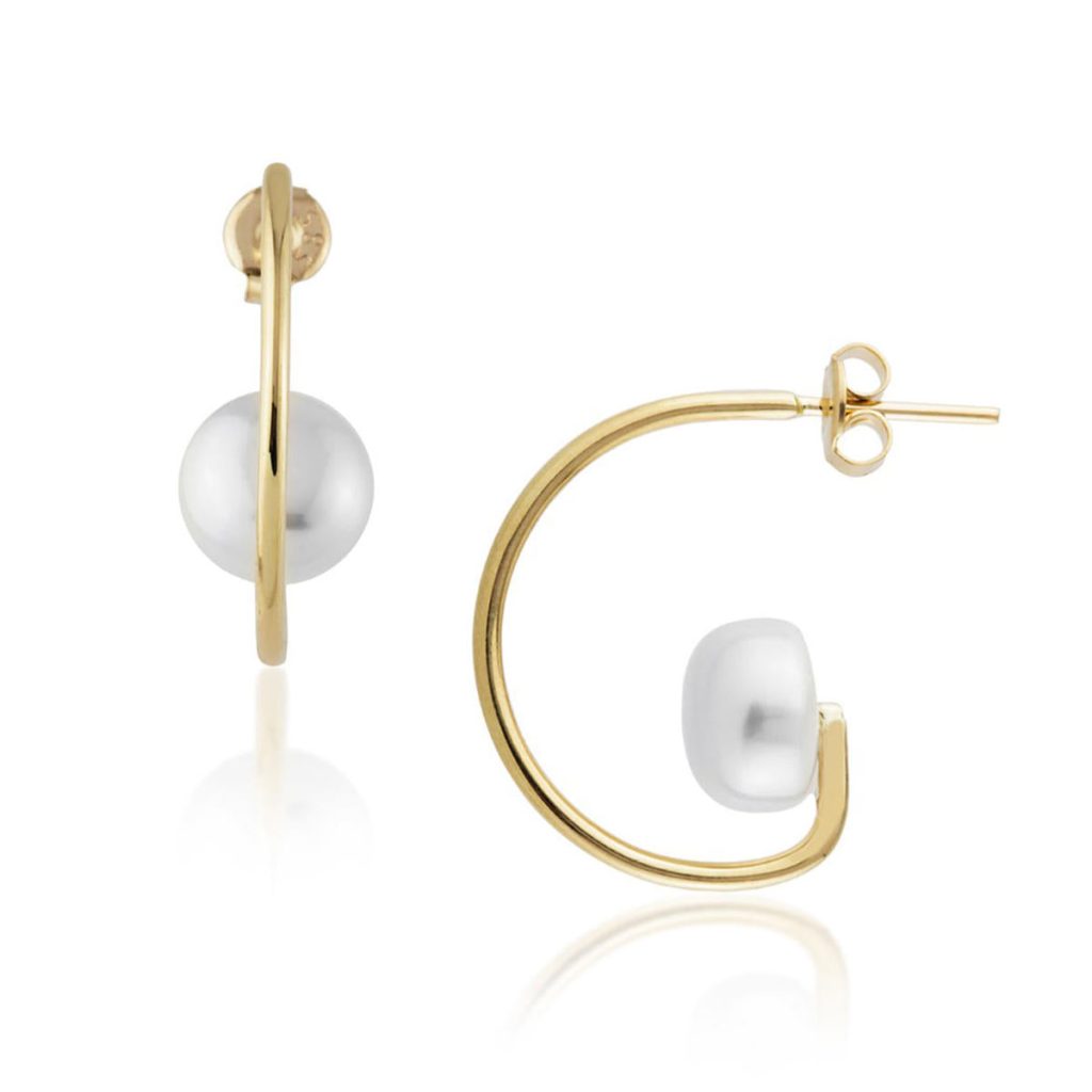 Mona Pearl Gold Earring