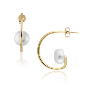 Mona Pearl Gold Earring