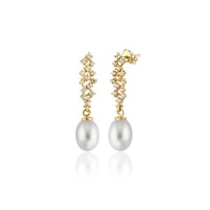 Mia de Perles Or Boucle d&rsquo;Oreille