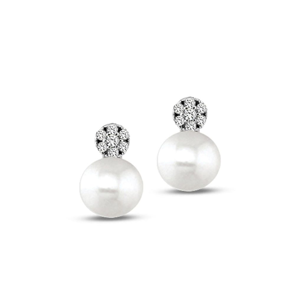Massima de Perles Blanc Or Boucle d&rsquo;Oreille