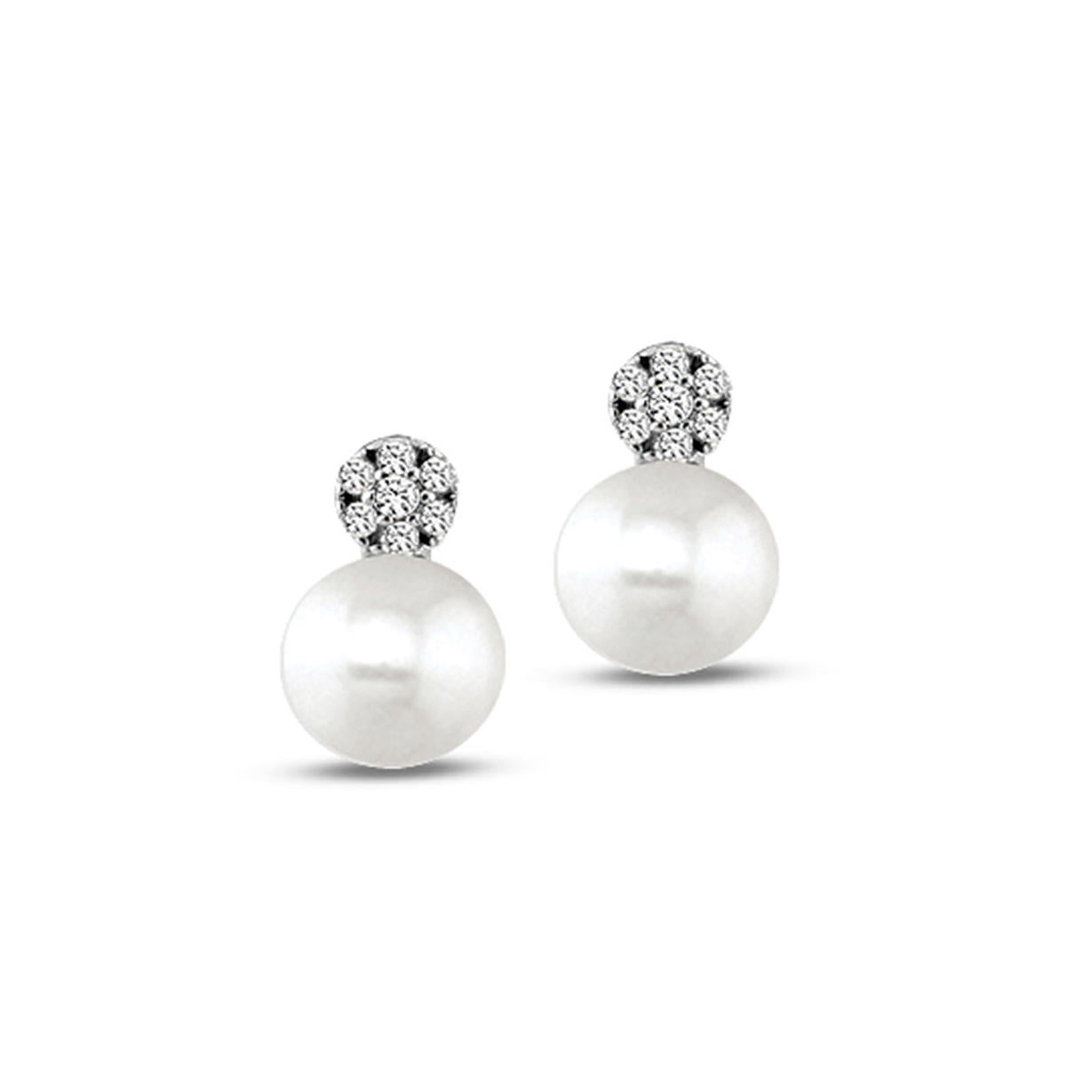 Massima Pearl White Gold Earring