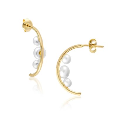 Lisa de Perles Or Boucle d'Oreille