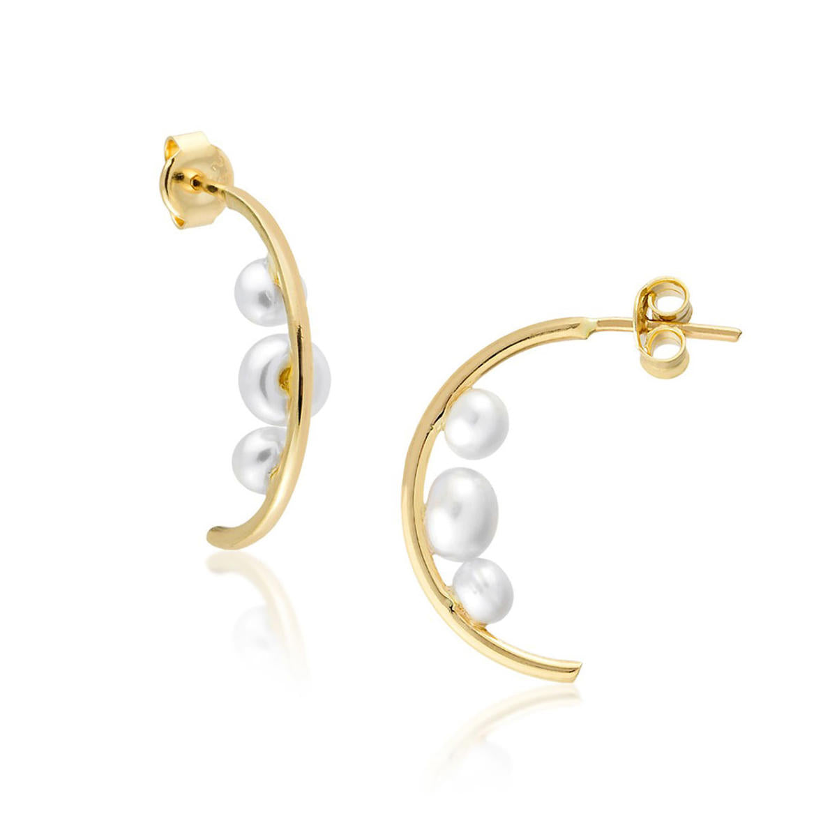 Lisa Pearl Gold Earring