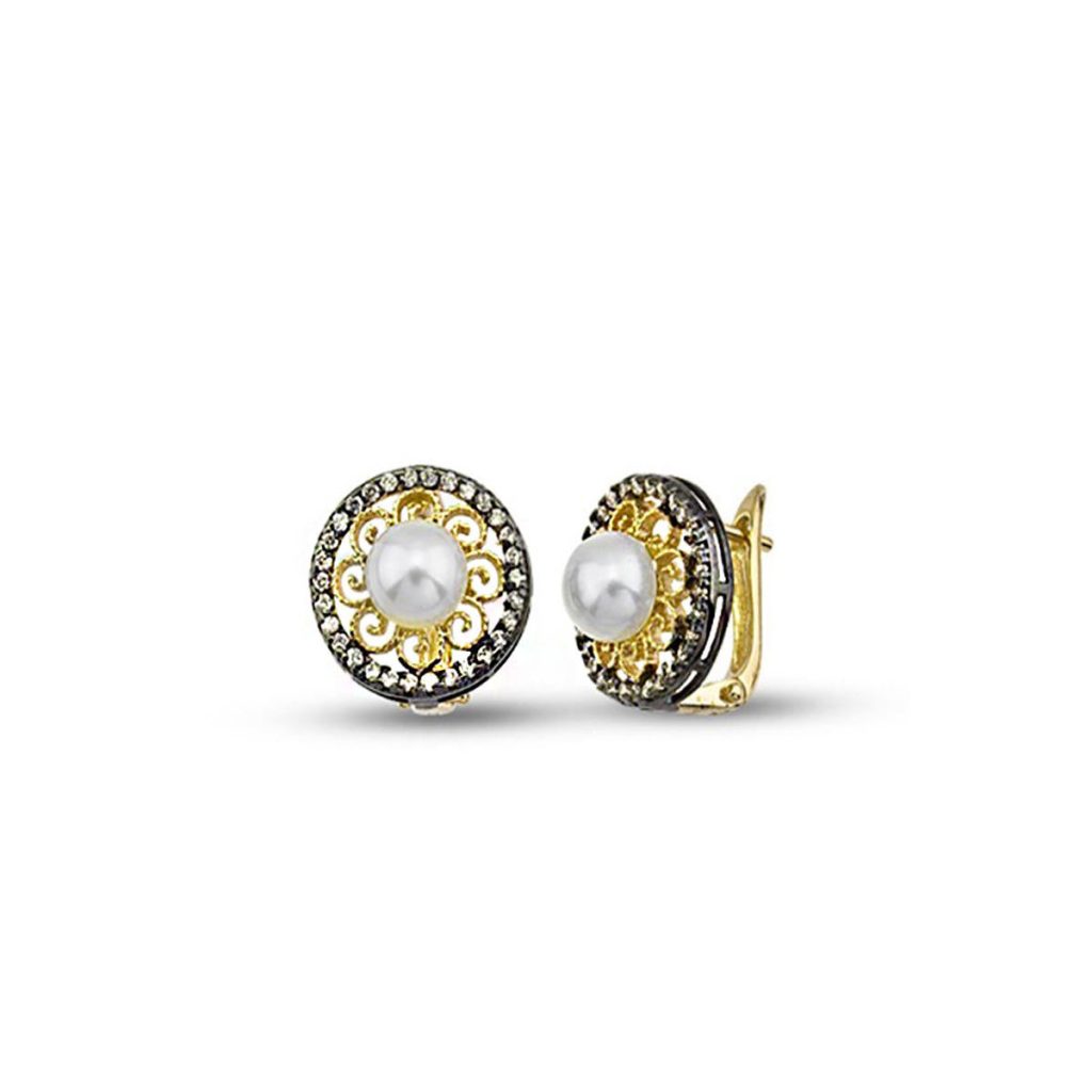 Harem Pearl Gold Earring