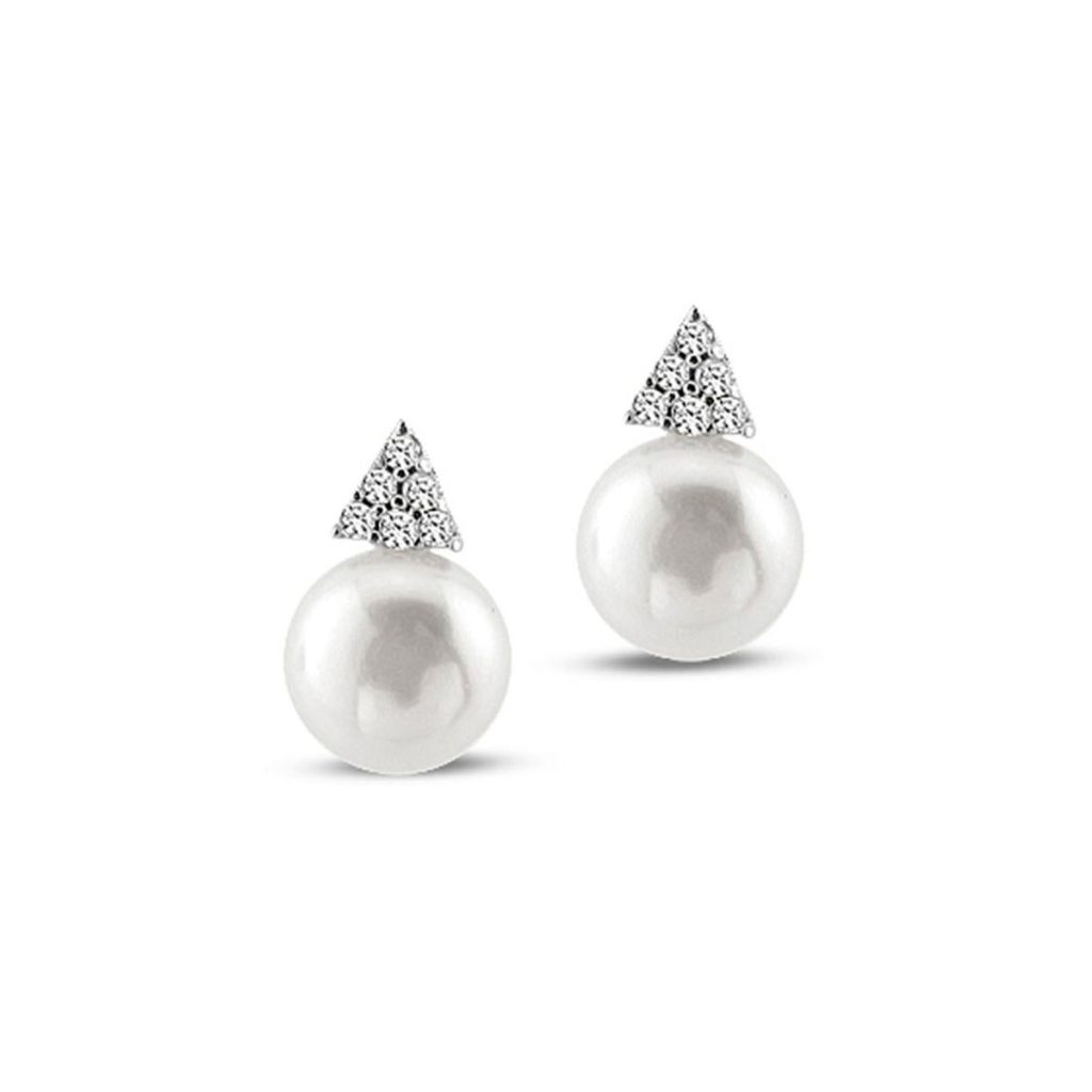 Inera de Perles Blanc Or Boucle d&rsquo;Oreille