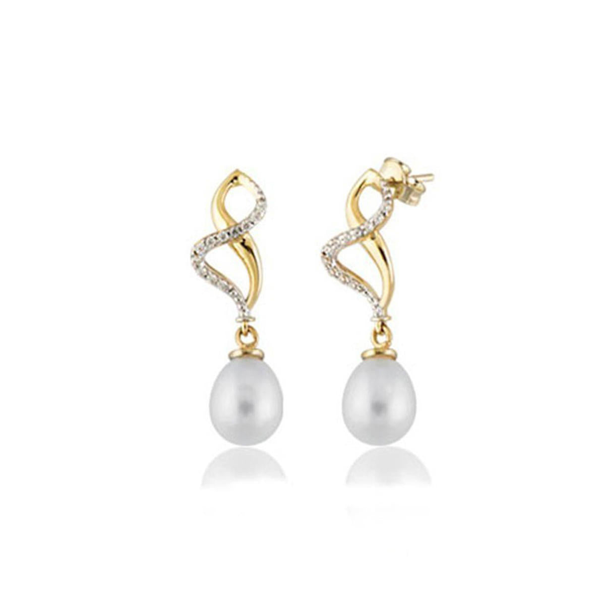 Gia Pearl Gold Earring