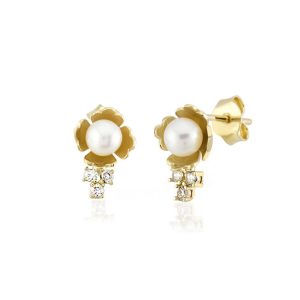 Genius de Perles Or Boucle d&rsquo;Oreille