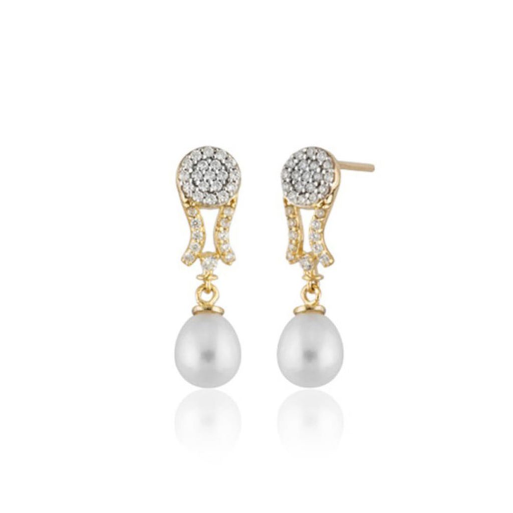 Fonte de Perles Or Boucle d&rsquo;Oreille