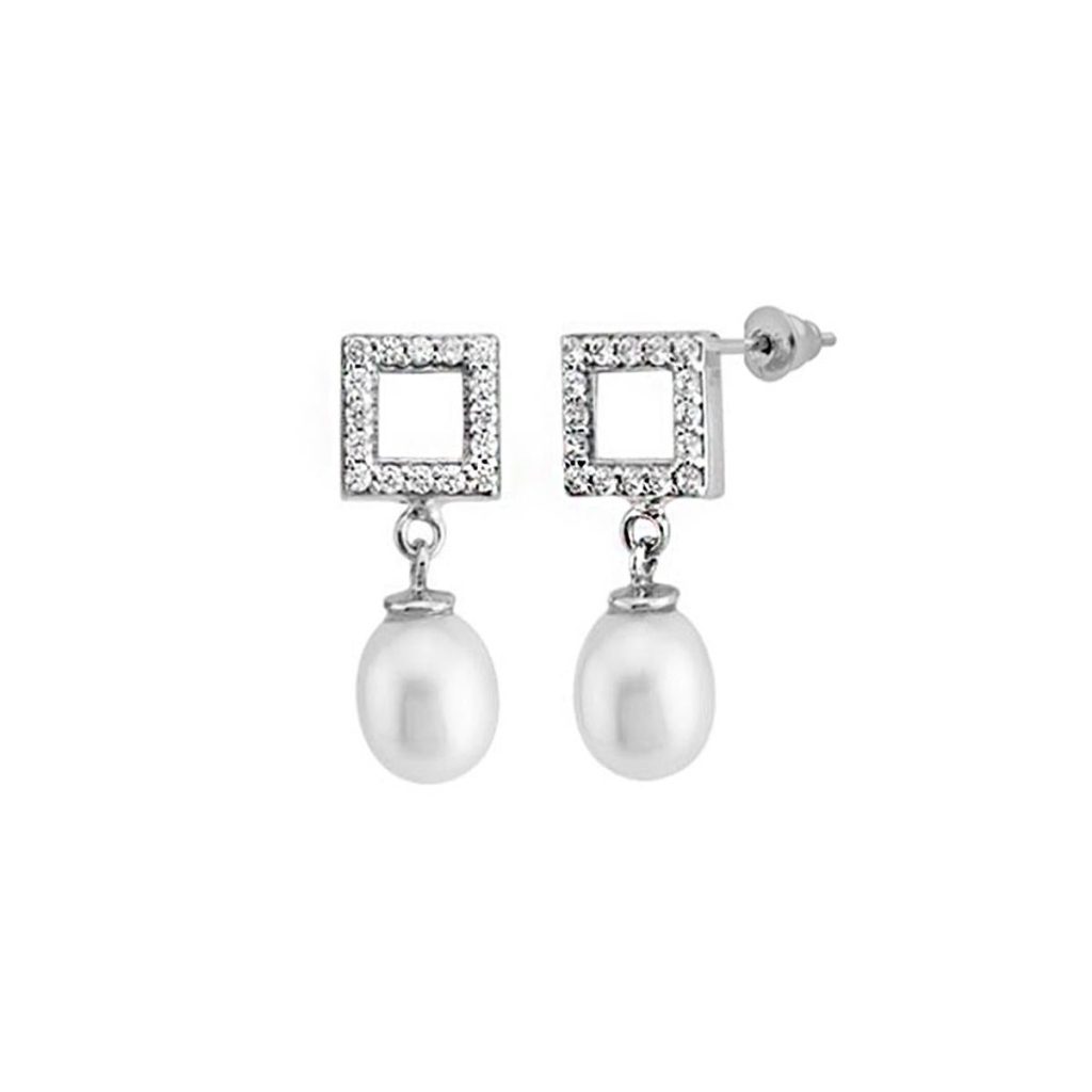 Festa Pearl White Gold Earring