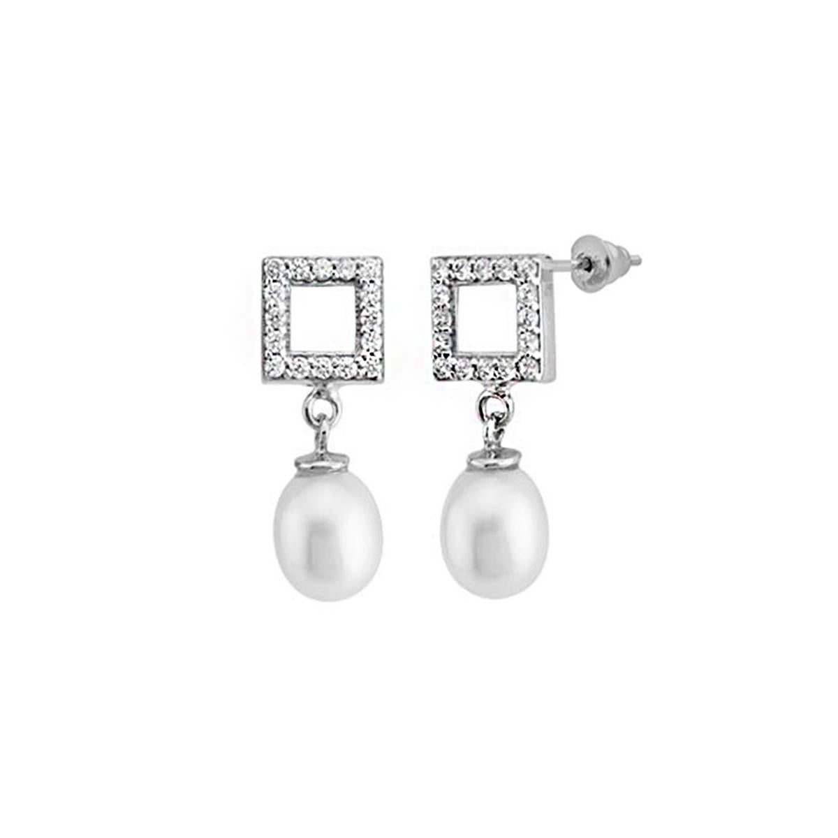 Festa Pearl White Gold Earring