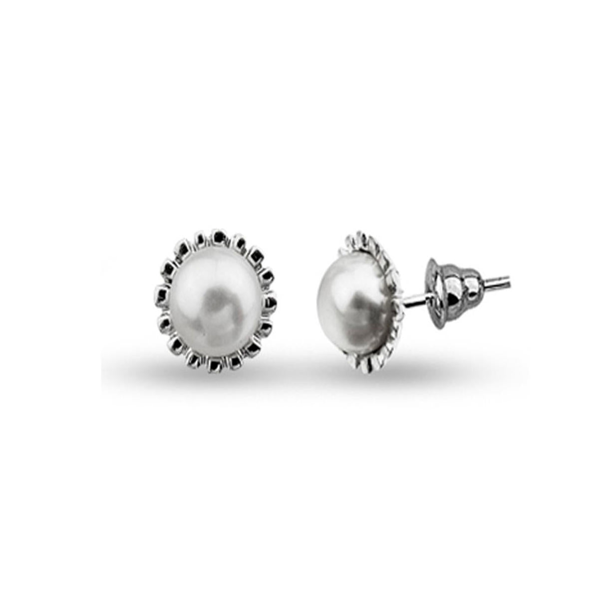 Falla Pearl White Gold Earring