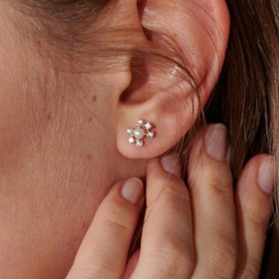 Angers İncili Altın Küpe - 14K - 1.3g - EZ Gold