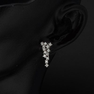 0,46 Karat Lierre Diamant Boucle d'oreille - 14K - 2.38g - EZ Gold