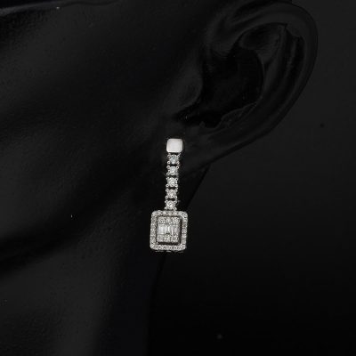 0,54 ct Baguette Diamond Earring - 14K - 3.22g - EZ Gold