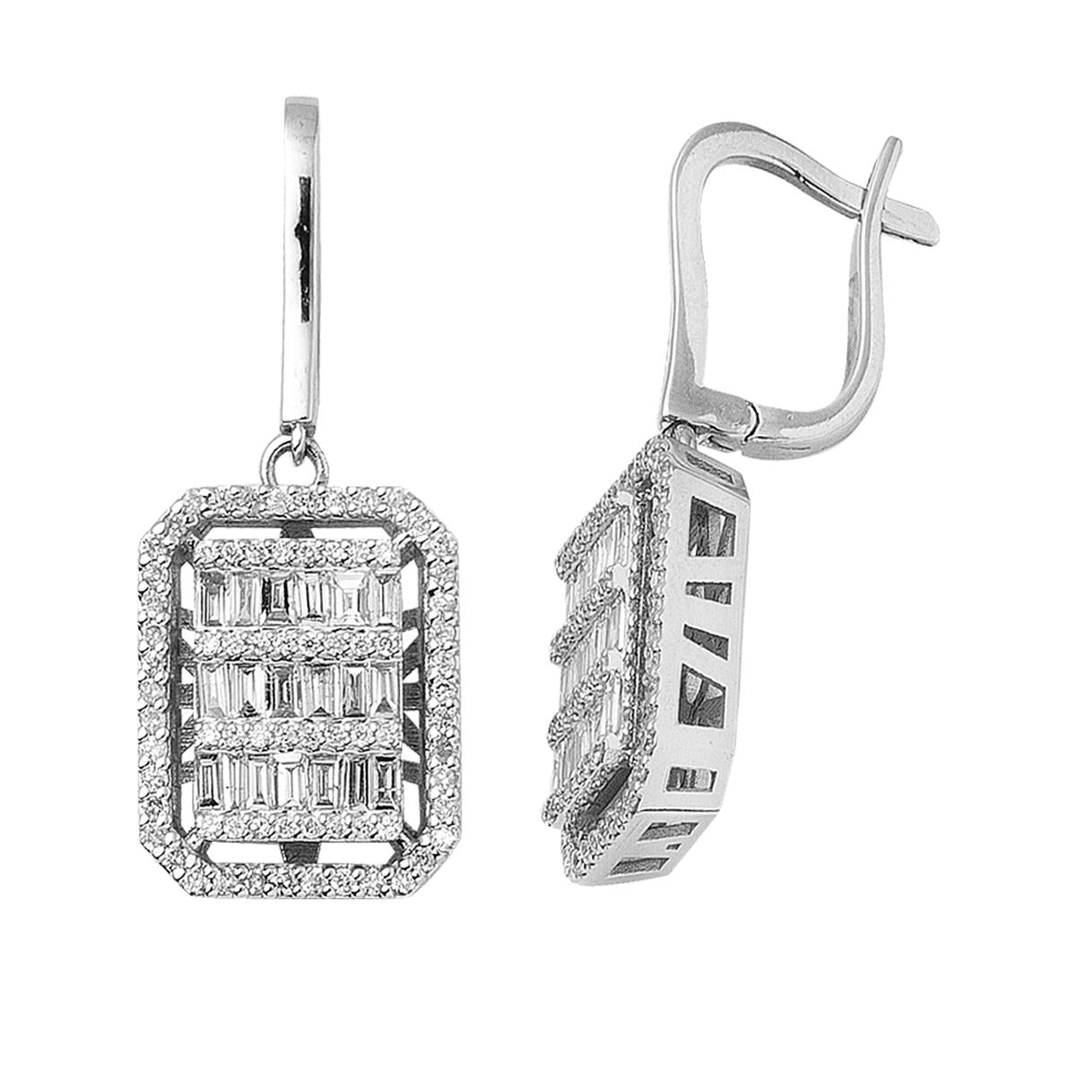 1,18 ct Baguette Diamond Earring