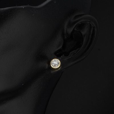 Sıvama 14 Carats Solitaire Or Boucle d'oreille - 14K - 1.31g - EZ Gold