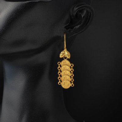 Tuğralı 22 Ayar Altın Kaykay Küpe - 22K - 5.05g - EZ Gold