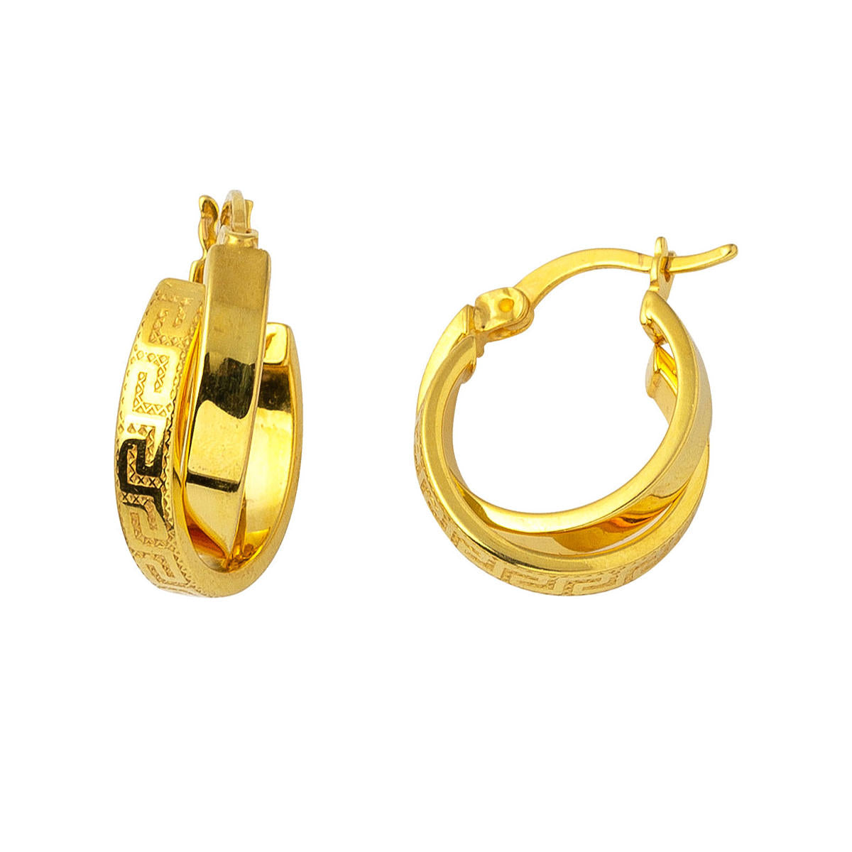 Versage 22 Karat Hoop Gold Earring