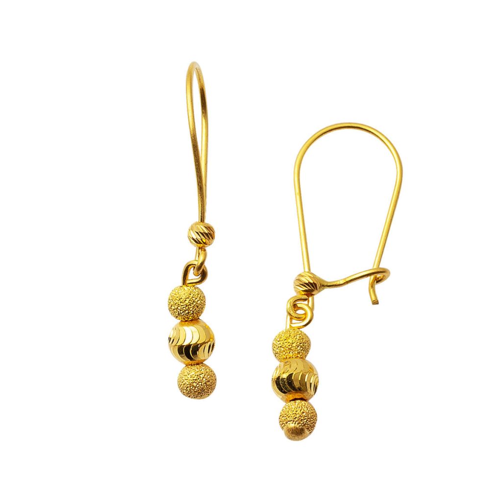 Nohut Beaded 22 Karat Gold Earring