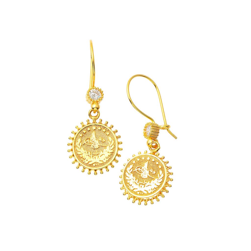 Monogramme Ottoman Or Sarkaç Boucle d&rsquo;Oreille