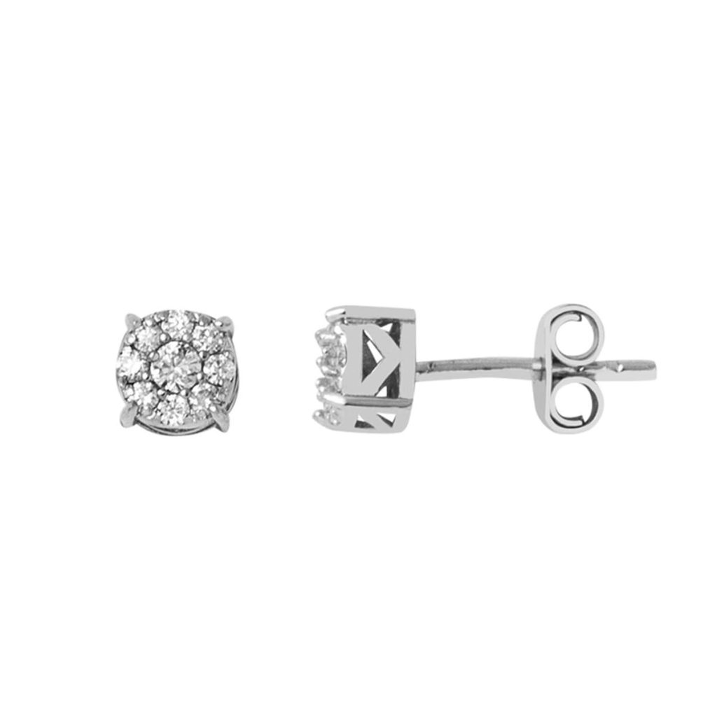 0,15 Carat Diamant Coronet Boucle d&rsquo;Oreille
