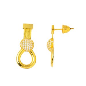 Maille Trabzon 22 Carats Or Boucle d&rsquo;Oreille