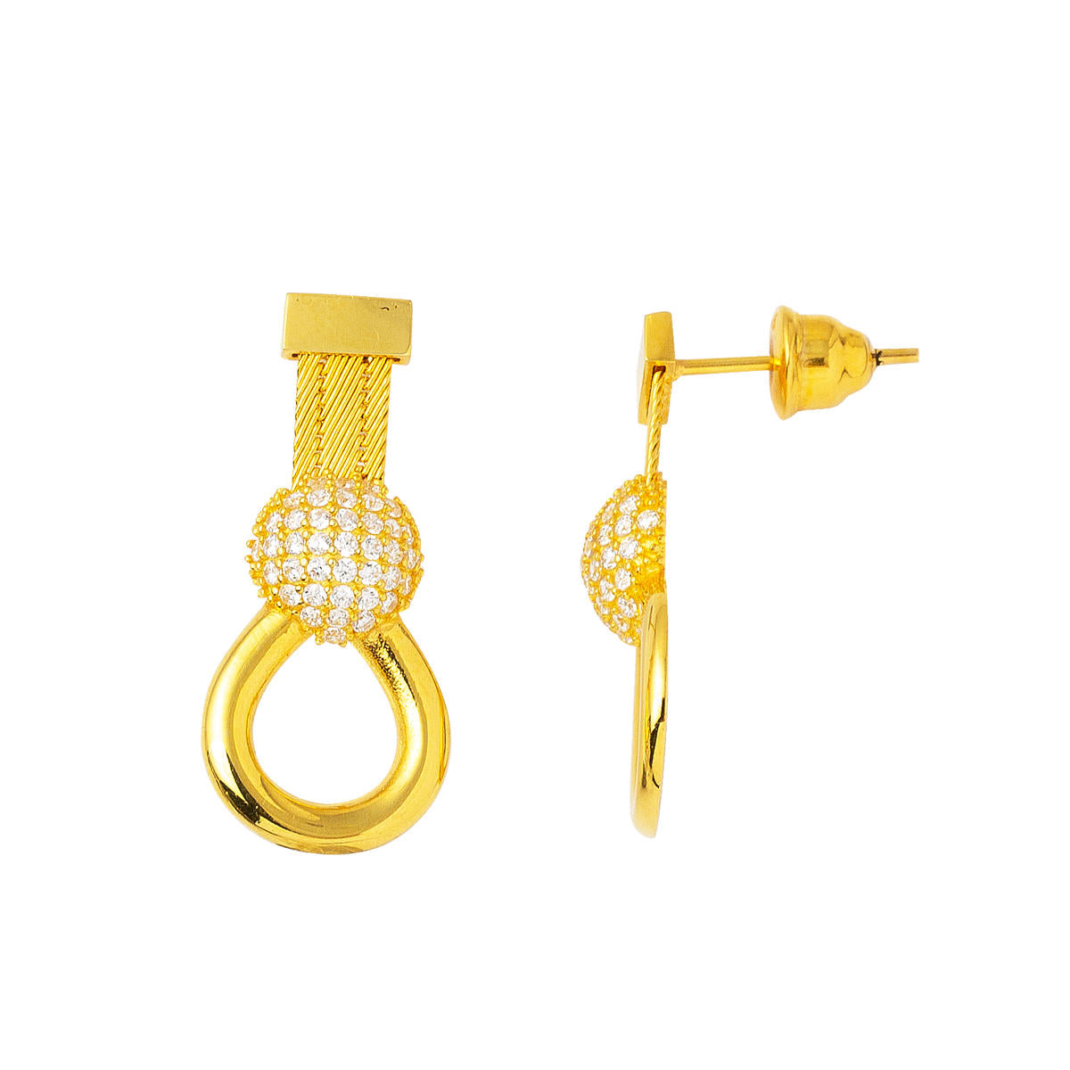 Maille Trabzon 22 Carats Or Boucle d'Oreille