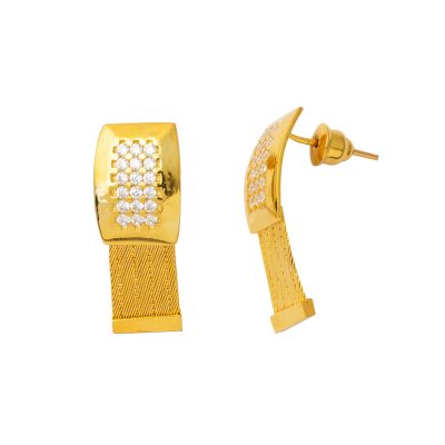 Trabzon Mesh 22K Gold Earring