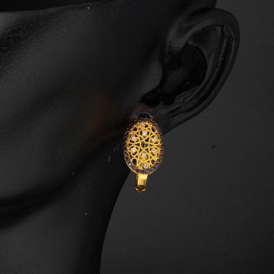 avec Cœur Fleur de Vie Or Boucle d'oreille - 14K - 2.9g - EZ Gold