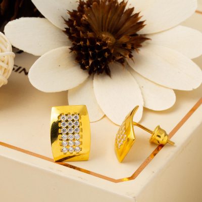 avec Pierres Maille Trabzon 14 Carats Or Boucle d'oreille - 14K - 6.14g - EZ Gold