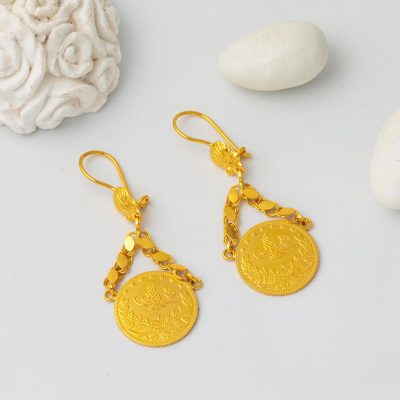 Quarter Reşatlı 22K Gold Earring - 22K - 6g - EZ Gold