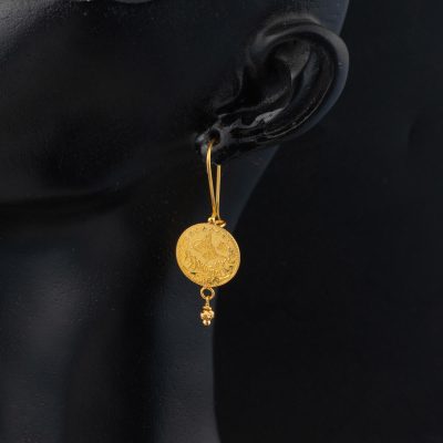 Quarter Reşat 22K Sallantılı Gold Earring - 22K - 4.82g - EZ Gold