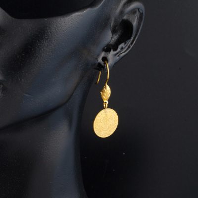 Reşat Quart 22 Carats Sarkaç Or Boucle d'oreille - 22K - 4.42g - EZ Gold