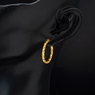 Burgu 2 cm Çaplı 22 Ayar Altın Küpe - 22K - 5.09g - EZ Gold