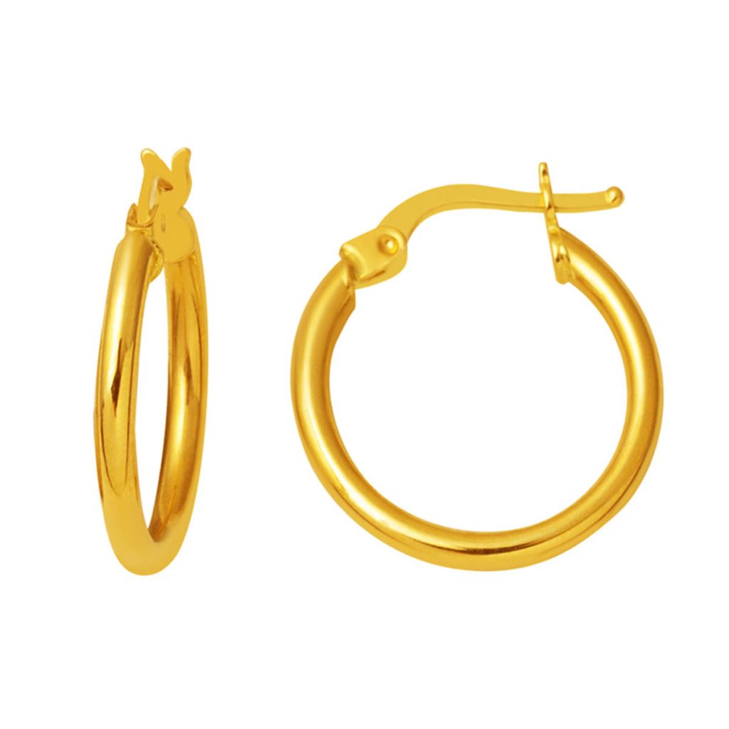 Hoop 2,3 cm Çaplı 22 Karat Gold Earring