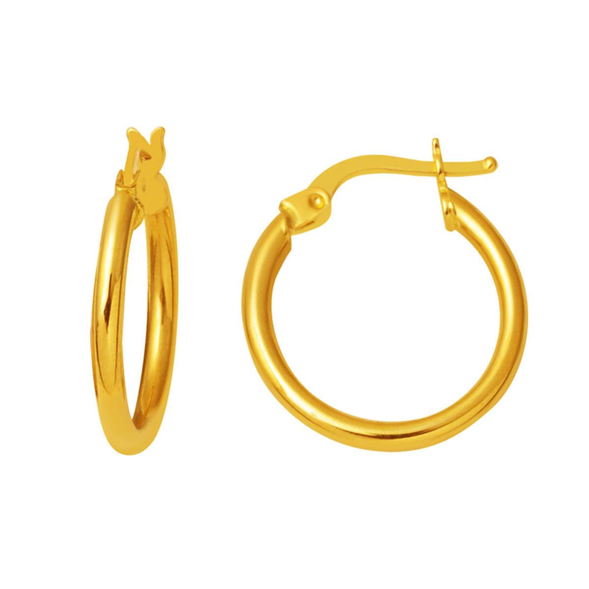 Creole 2 cm Çaplı 22 Carats Or Boucle d'Oreille