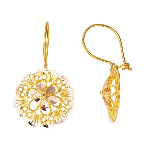 Gül 14 Karat Gold Sarkaç Earring