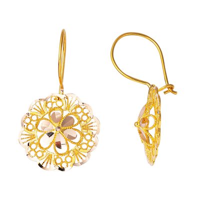 Gül 14 Carats Or Sarkaç Boucle d'Oreille