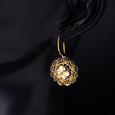 Gül 14K Gold Sarkaç Earring - 14K - 2.32g - EZ Gold