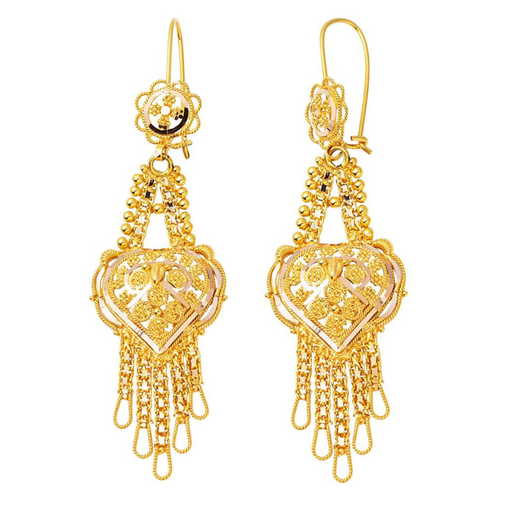 Hint İşi avec Cœur Sarkaç Or Boucle d&rsquo;Oreille