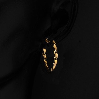 Burgu 2 cm. Çaplı 22 Ayar Halka Küpe - 22K - 2.8g - EZ Gold